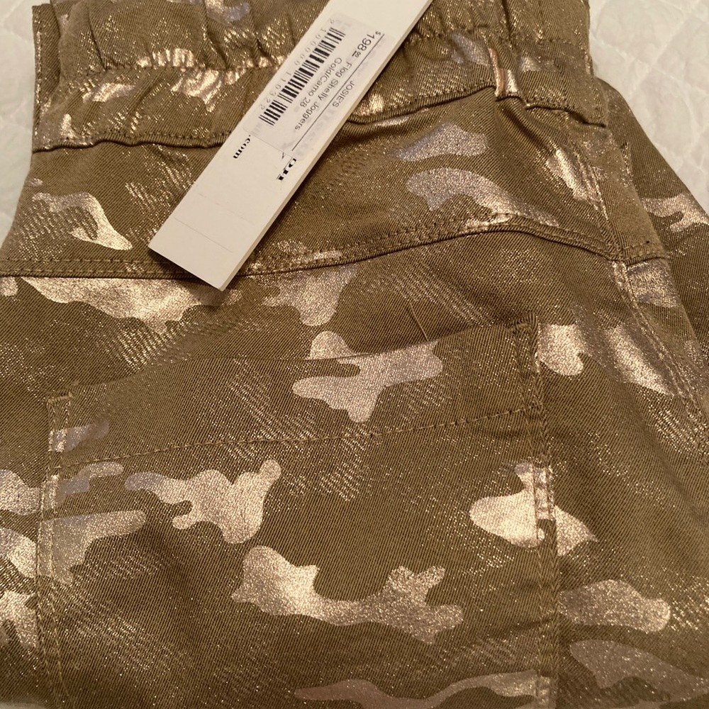 Gold/Camo Shelly Joggers NWT
